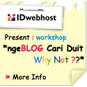 workshop idwebhost ngeblog cari duit. why not?